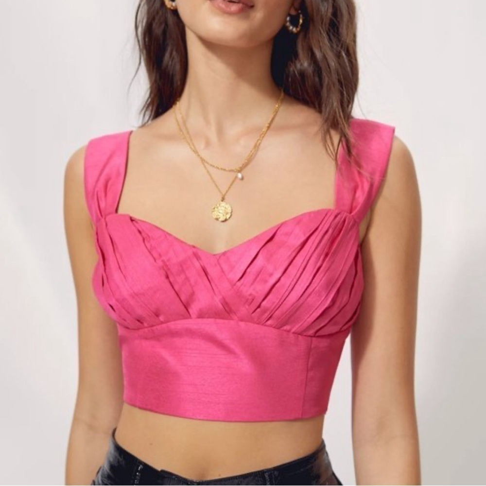 Aritzia Wilfred Rhapsody Blouse in Electron Fuchsia